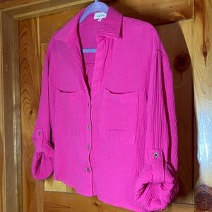Love Notes Fuchsia Blouse